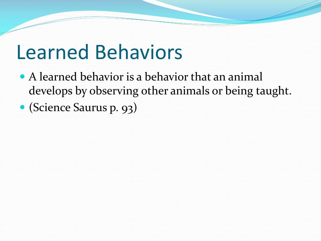 PPT Learned Behaviors and Inherited Traits PowerPoint