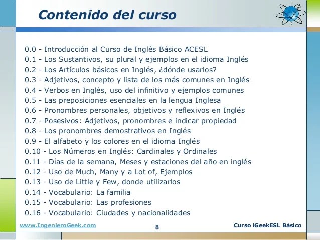 0.0 Introducción al curso de inglés básico gratis iGeekESL