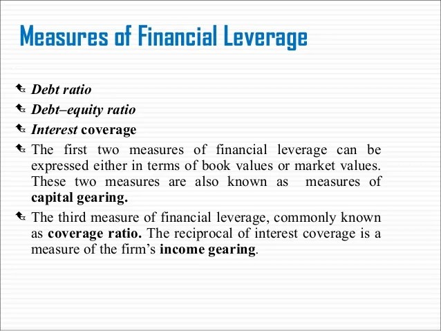 3 financial leverage