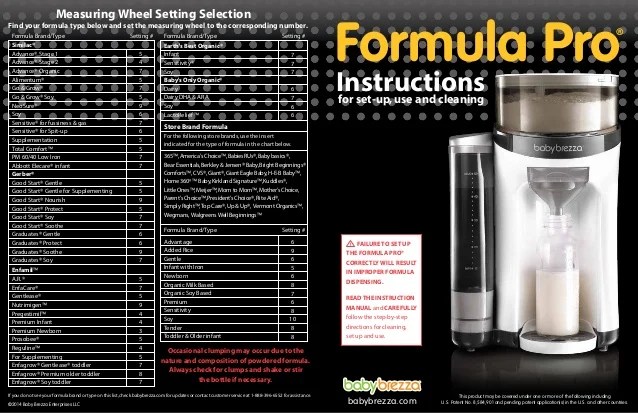 Baby brezza formula pro user guide