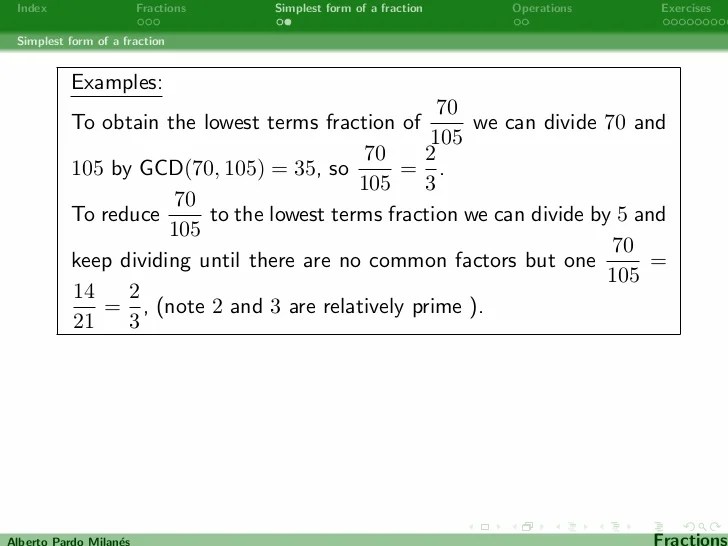 Fractions