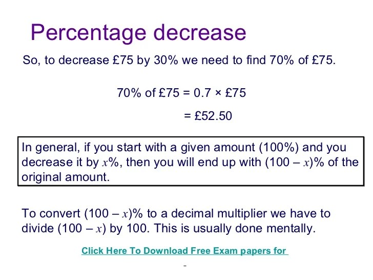 Calculate percentage change