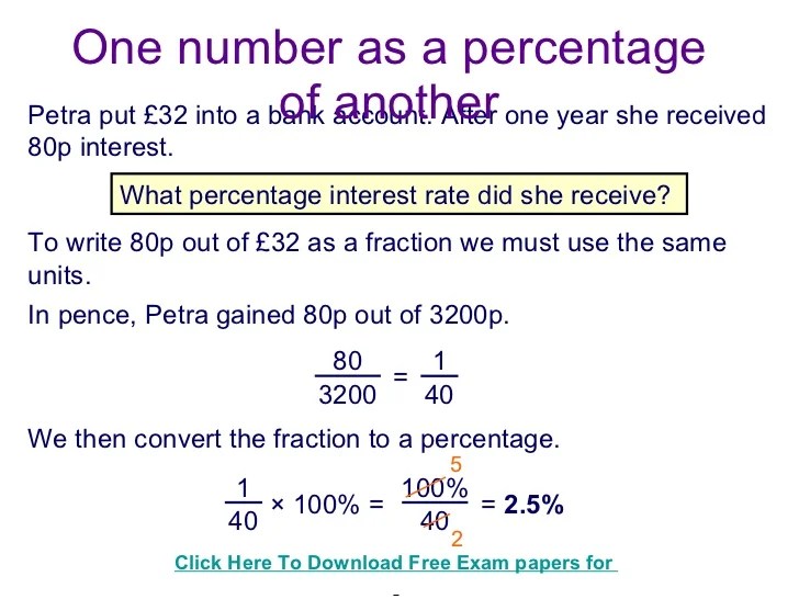 Calculate percentage change