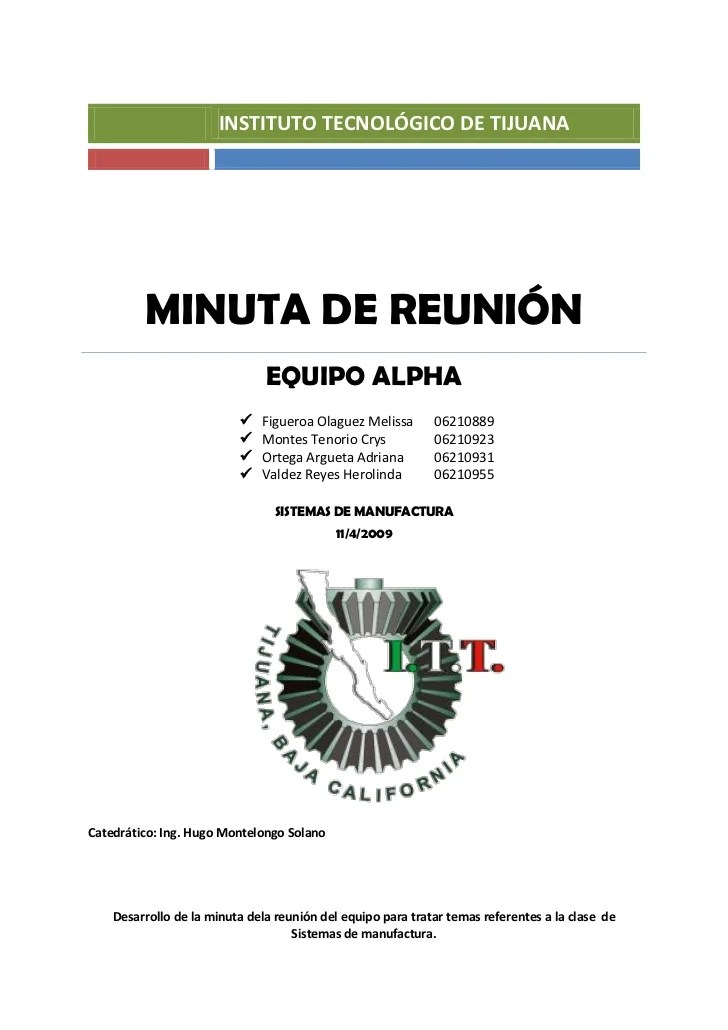 Ejemplo MINUTA