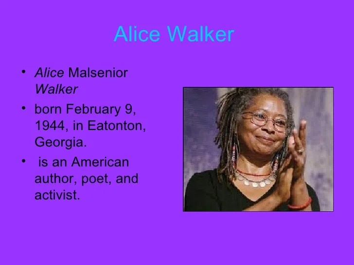 Davenport alice walker
