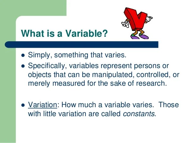 Dependent v. independent variables