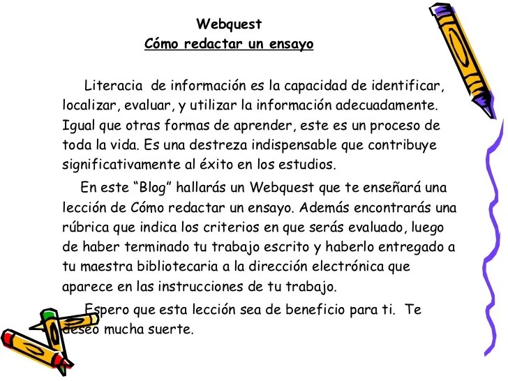 Como Redactar un Ensayo