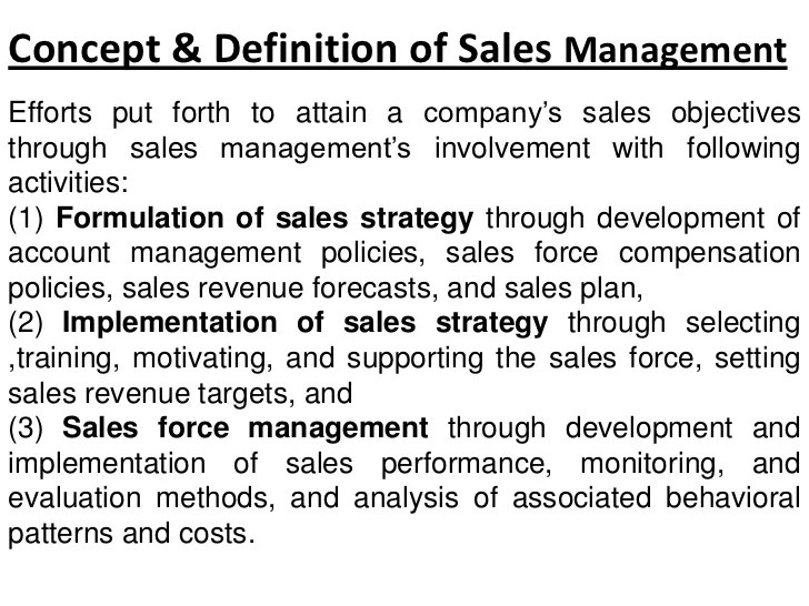 Introduction to sales management