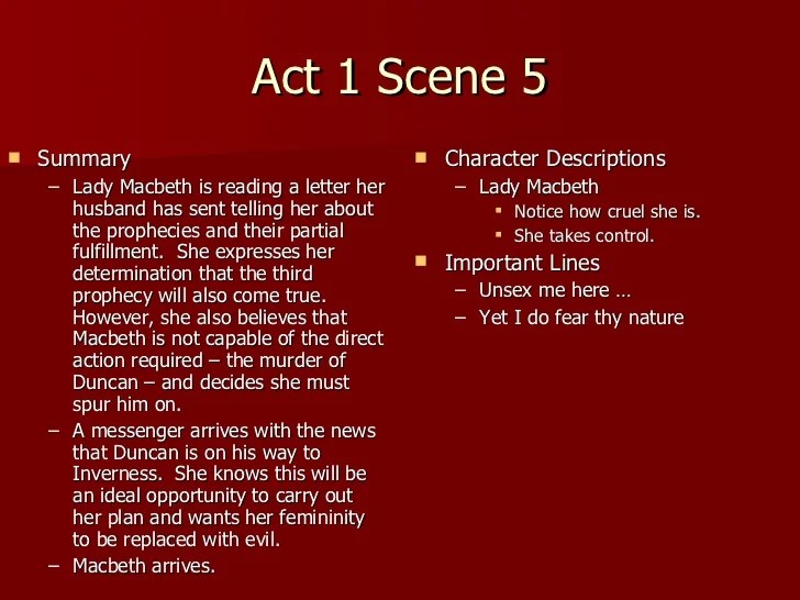 Macbeth Act 1 Notes