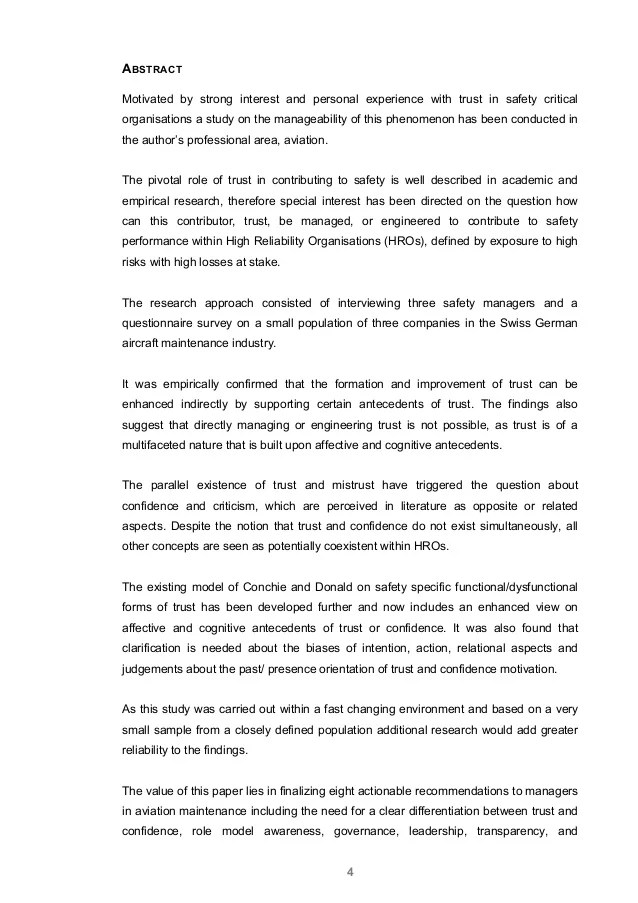 Essay about trust