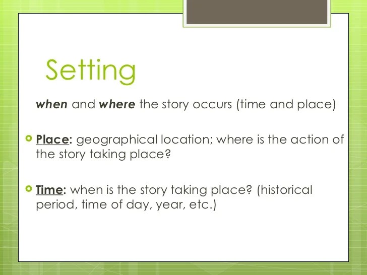 Narrative elements