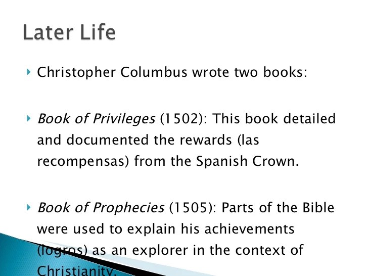 Christopher Columbus Book Of Prophecies / Free Download Christopher