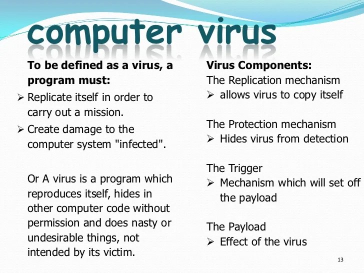 Virus worm trojan