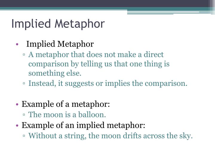 PPT Implied Metaphor PowerPoint Presentation ID1816722