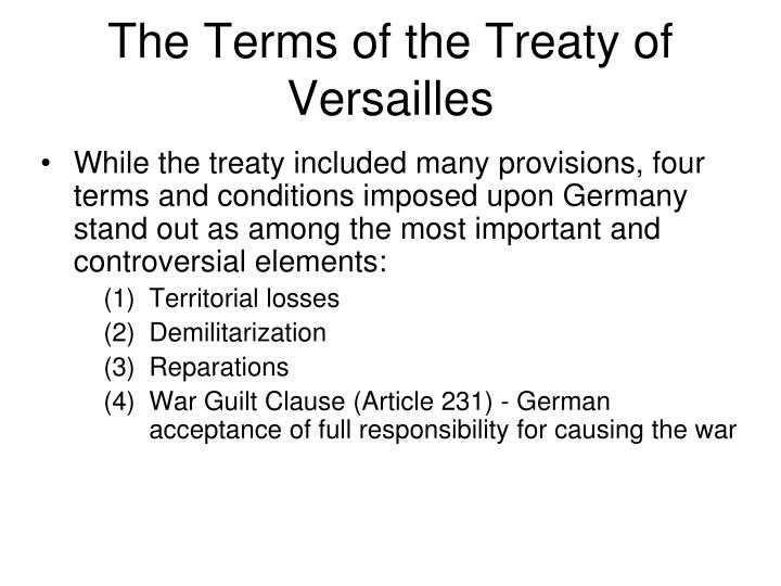 PPT L13 & 14 The War Ends & The Treaty of Versailles