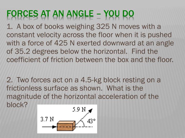PPT Forces applied at an Angle & Inclined Planes PowerPoint