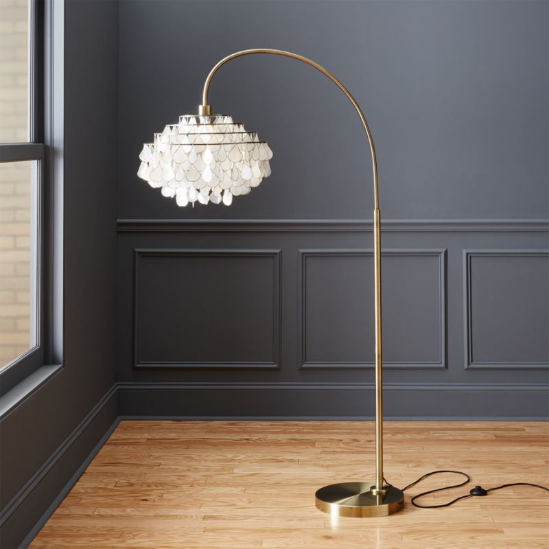 teardrops arc floor lamp CB2