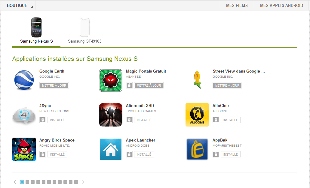 Google Play Store la version Web est maintenant capable