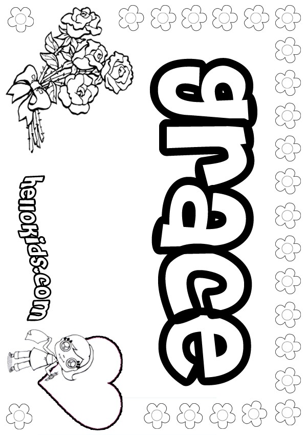 Grace coloring pages