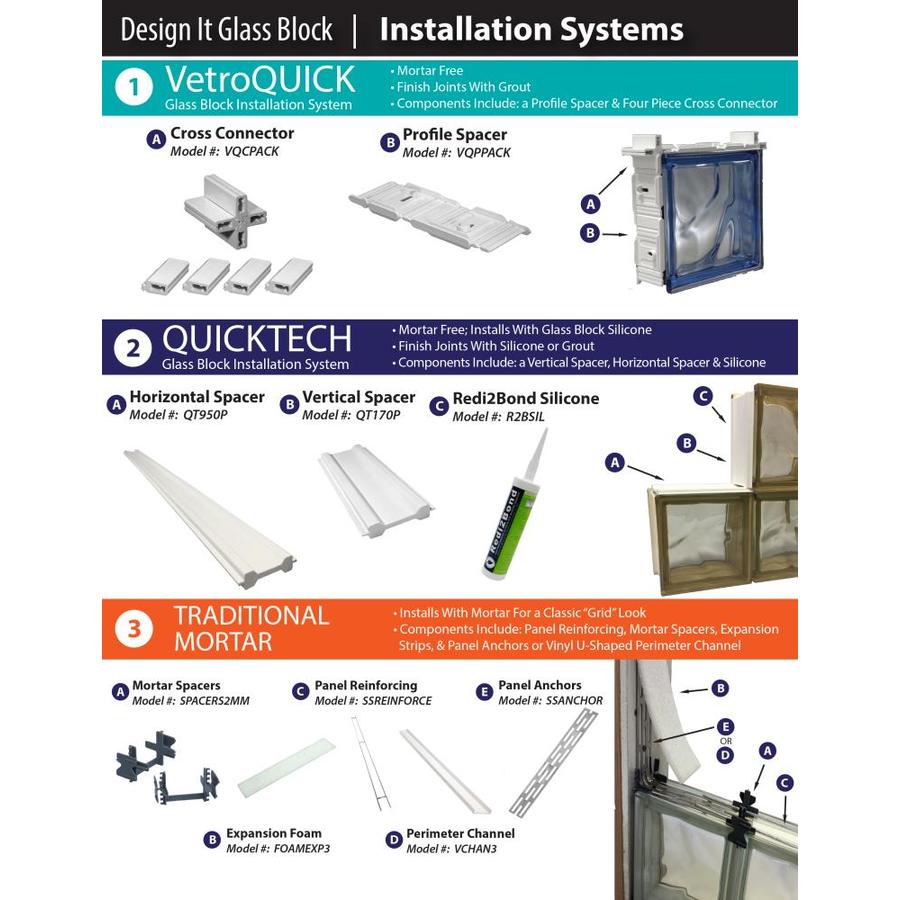Design It 25 Pack 3 In X 0 079 Non Directional Glass Block Spacer The Spacers Department At Lowes Com