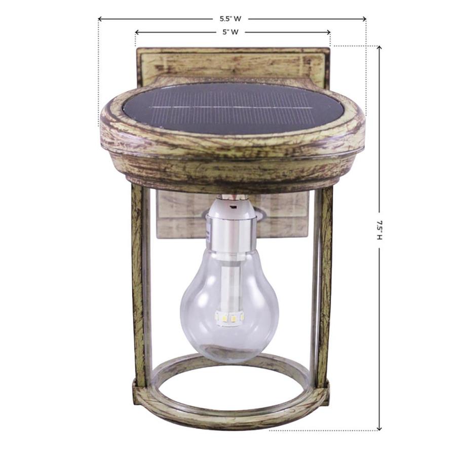 Gama Sonic Solar Coach Light 7 5 In H Weathered Bronze Led Outdoor Wall The Lights Department At Lowes Com