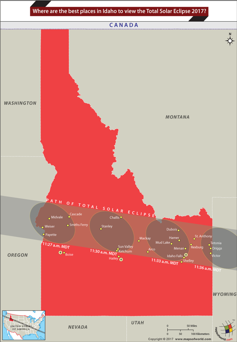 2017 Idaho Total Eclipse Map Map deritszalkmaar.nl
