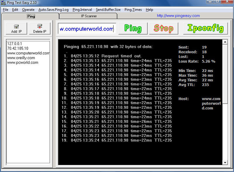 Tools Ping Test Website