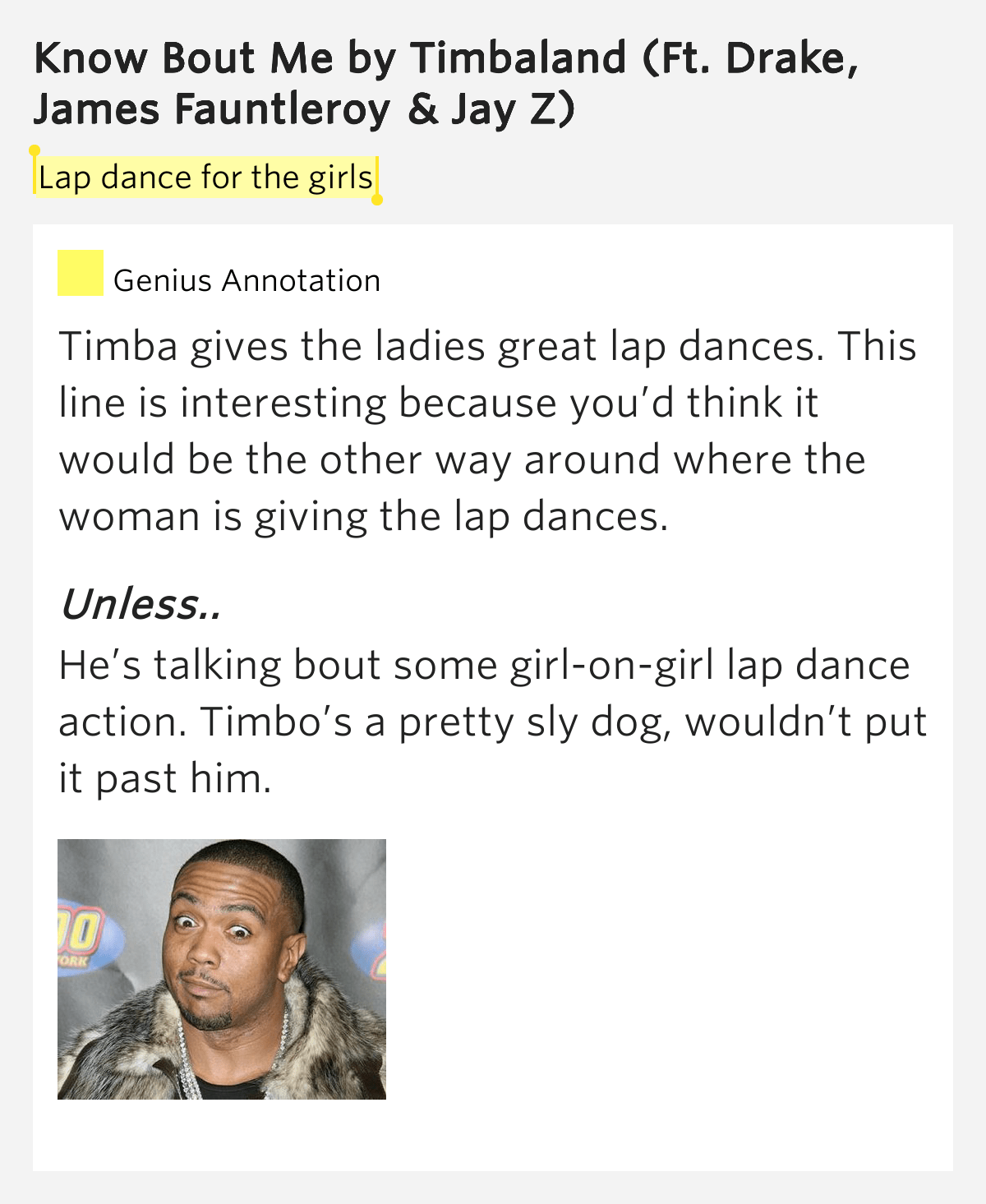 Lap dance for the girls Know Bout Me Lyrics Meaning