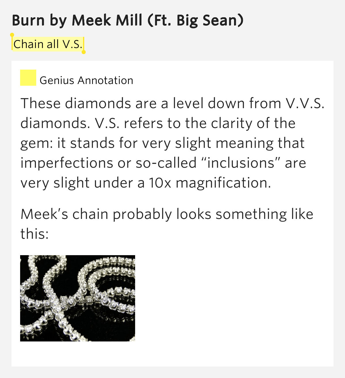 Chain all V.S. Burn by Meek Mill