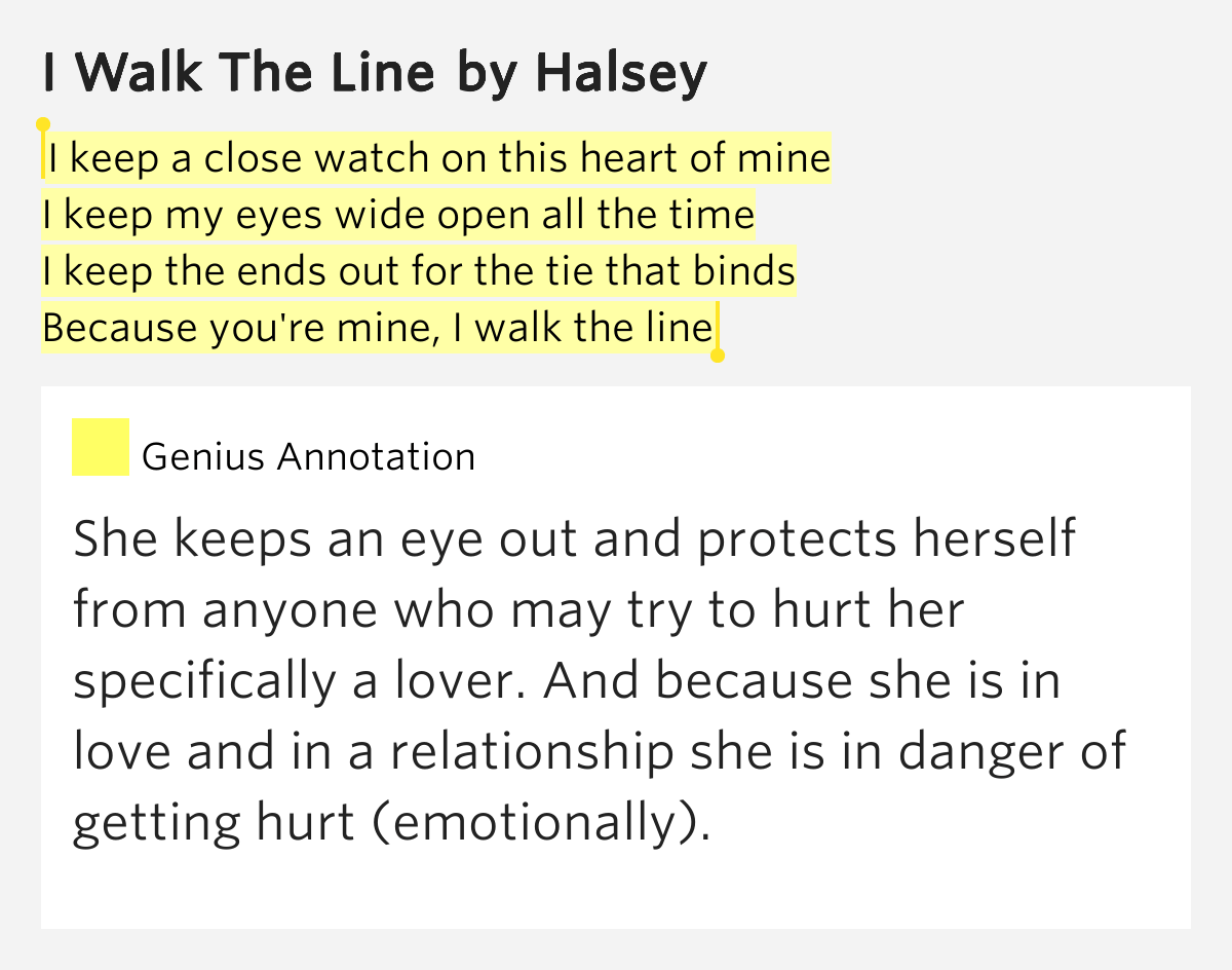 I keep a close watch on this heart of mine / I keep my