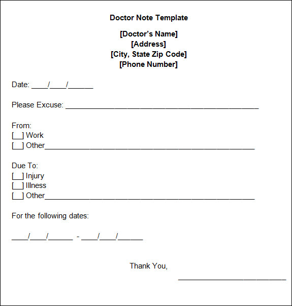 Sample Doctor Note Template 19+ Free Documents in PDF, Word