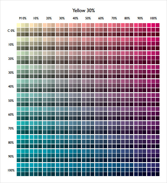 Sample CMYK Color Chart 8+ Free Documents in PDF