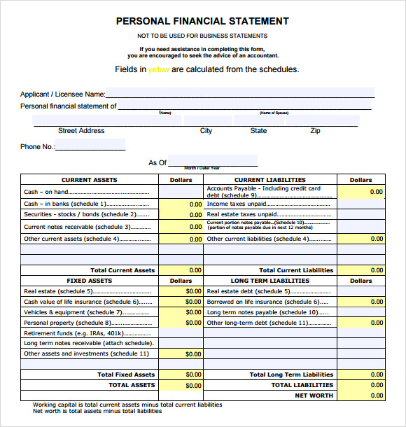 Sample Financial Summary Template 7+ Free Documents in PDF