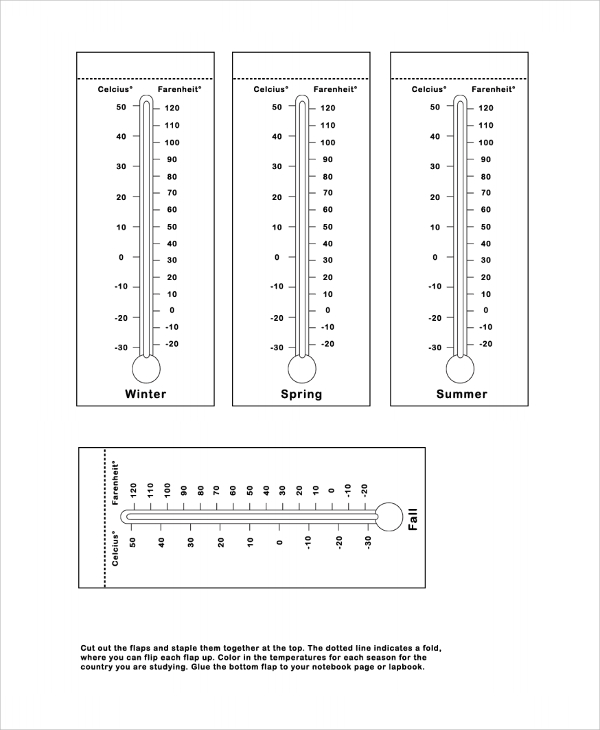 Thermometer Blank Template Printable And Enjoyable Learning(04)