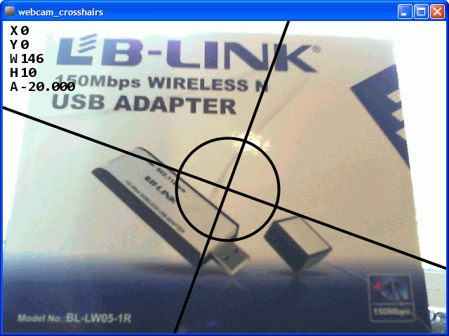 Webcam crosshairs using Processing