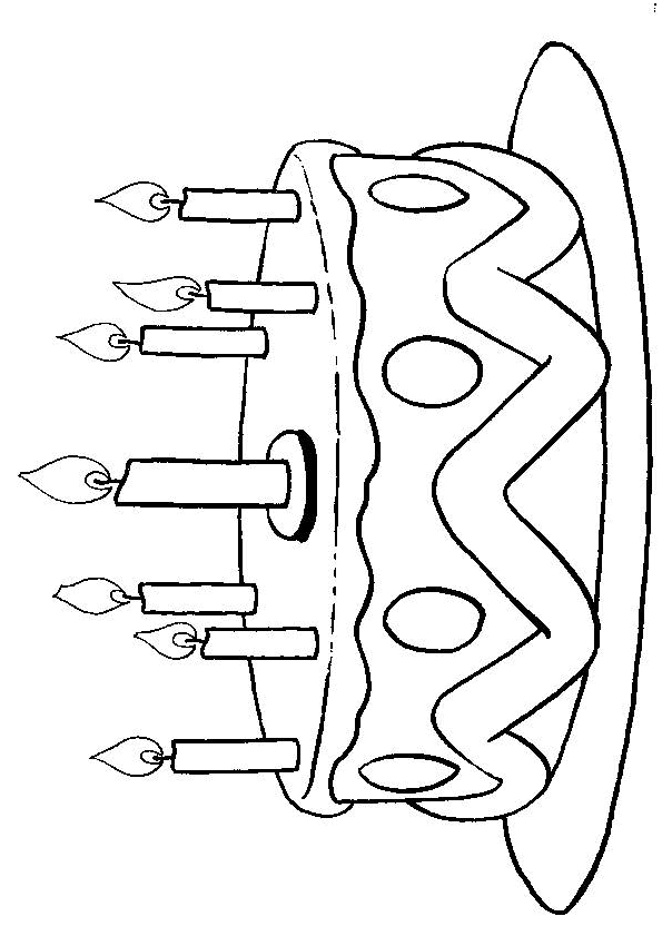 Coloriage d’un gâteau pour les 7 printemps