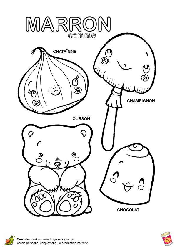 Coloriage Les Nuances Marron