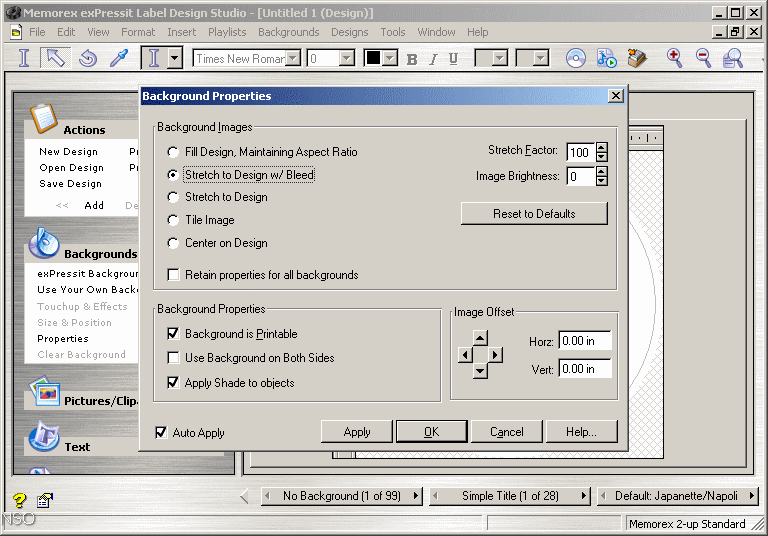 Memorex exPressit Label Design Studio Software Informer Screenshots