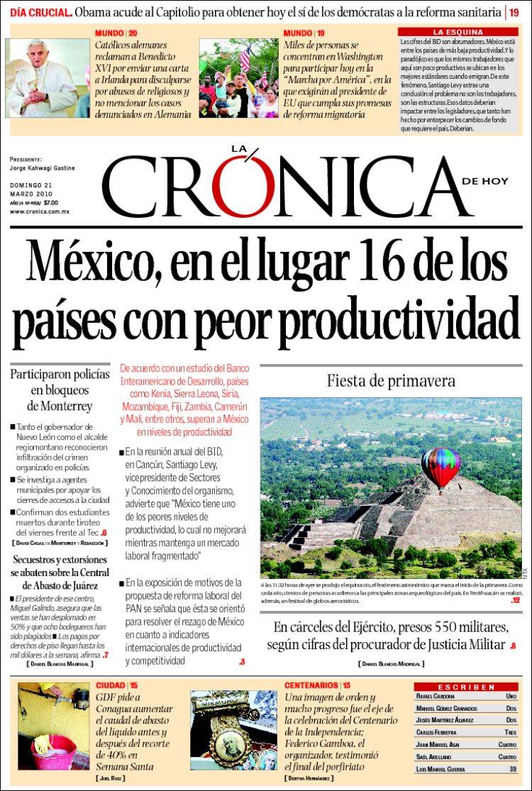 Opiniones de Crónica