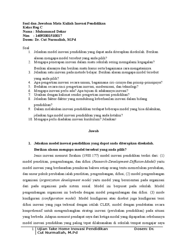 Soal Dan Jawaban Tentang Hakikat Pendidikan - Kumpulan Contoh Surat dan  Soal Terlengkap