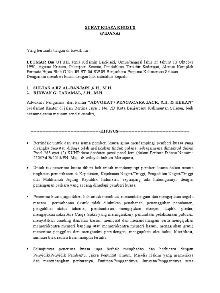 Cara membuat memori kasasi : Contoh Surat Memori Banding Nusagates