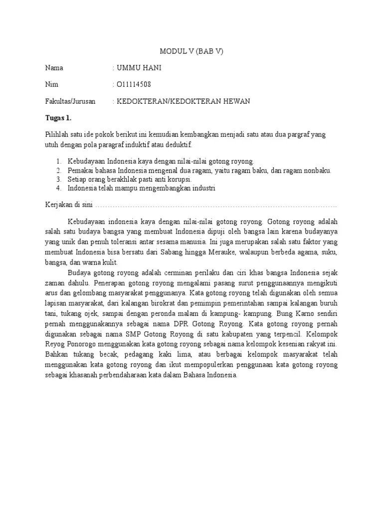 16+ Contoh Paragraf Deduktif Tentang Gotong Royong