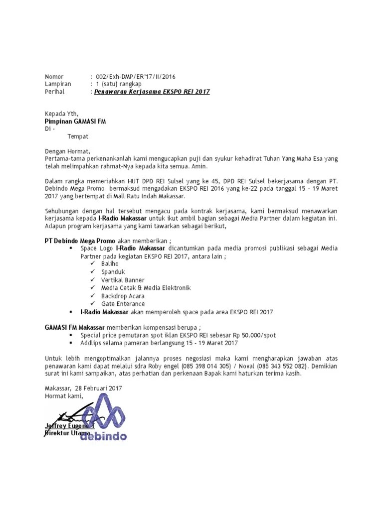 Contoh Surat Penawaran Iklan Radio - Kumpulan Contoh Surat dan Soal  Terlengkap