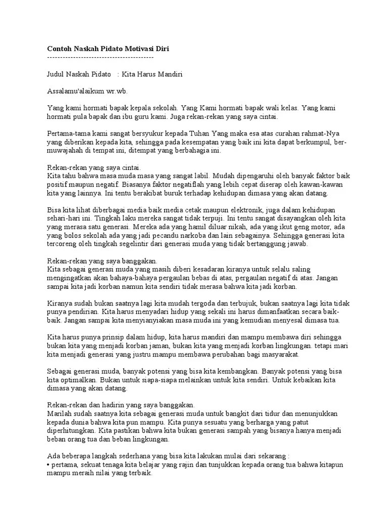 Pidato Kemerdekaan Bahasa Inggris – Coretan