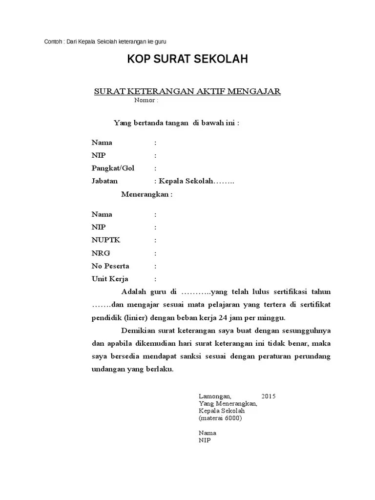 Contoh Surat Pernyataan Kepsek Tentang Daerah Sulit . 20 Contoh Surat Pernyataan Mengajar 24 Jam Dari Kepala Sekolah