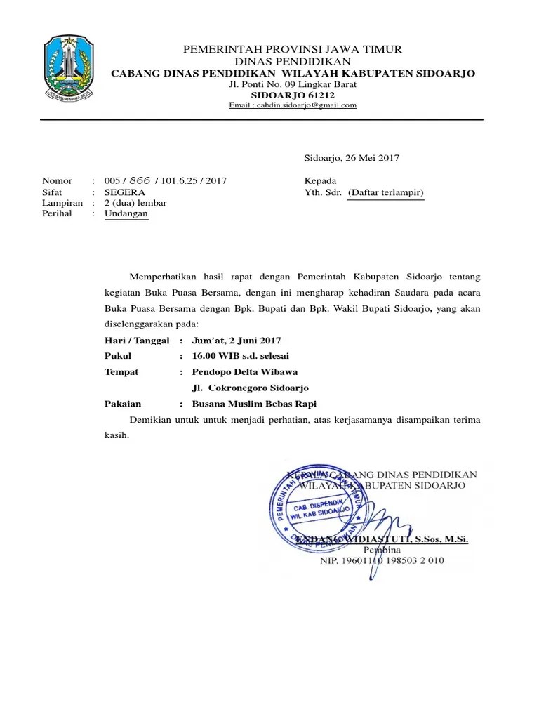 Kumpulan Contoh Undangan Resmi Buka Puasa Bersama Terbaru - Informasi Masa  Kini