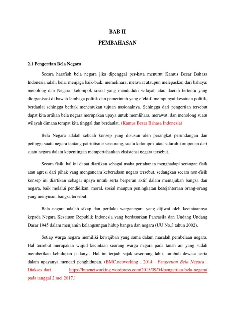 Makalah Kajian Bela Negara - Contoh Surat