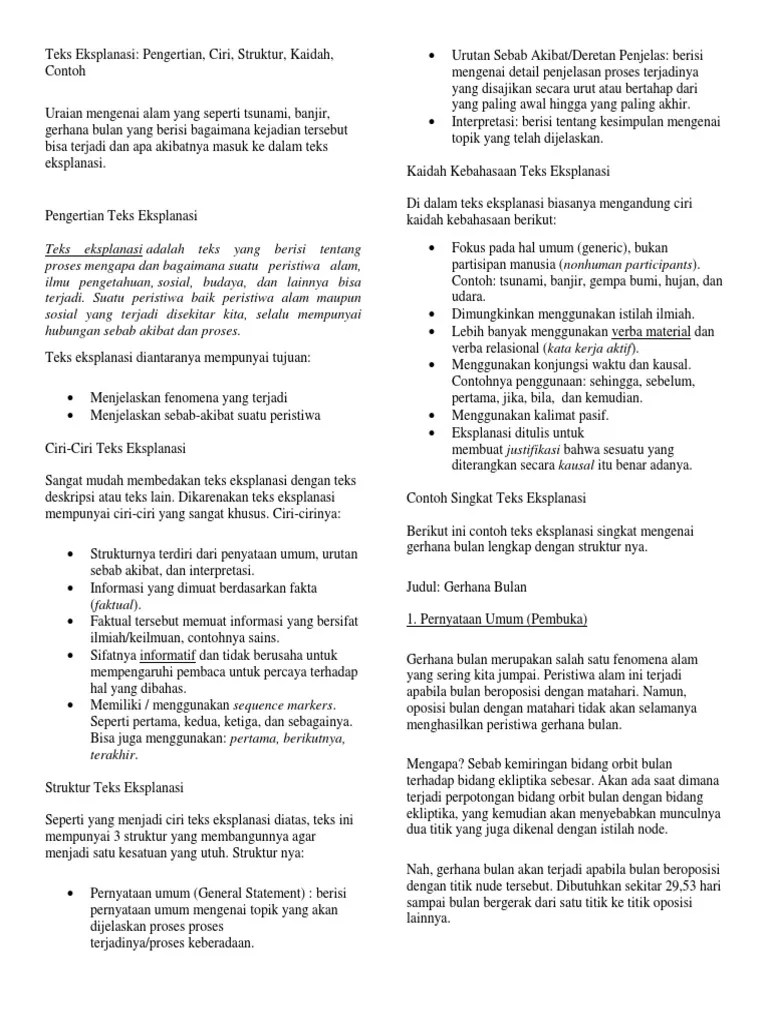 Contoh Teks Eksplanasi Tentang Bencana Alam – Kami