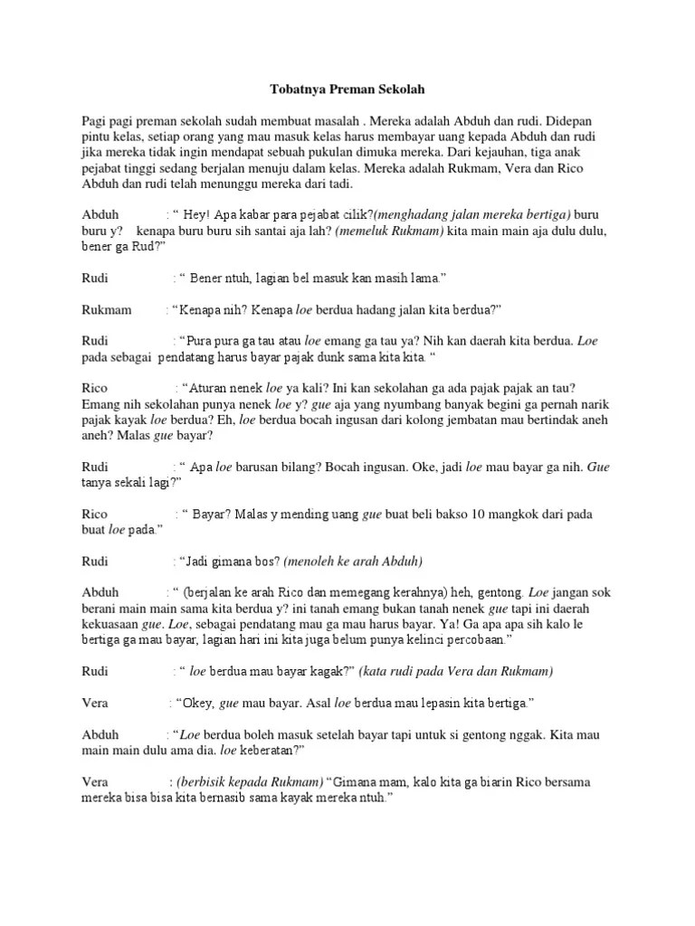 Contoh Naskah Drama Anak Sekolah 7 Orang – Sedang