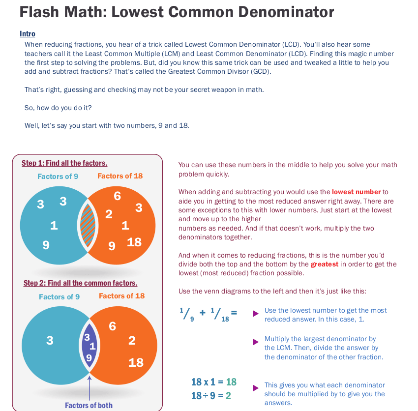 Venn Lowest Common Denominator Get INKED